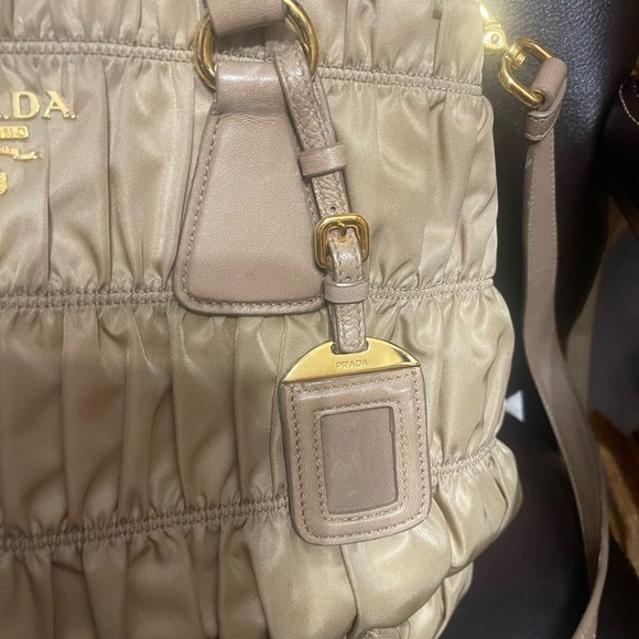 Prada Tessuto Ruched Shoulder Bag - Picture 3 of 9